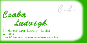 csaba ludvigh business card